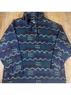 90s Aztec Fleece Hoodie – Multicolor (XL)